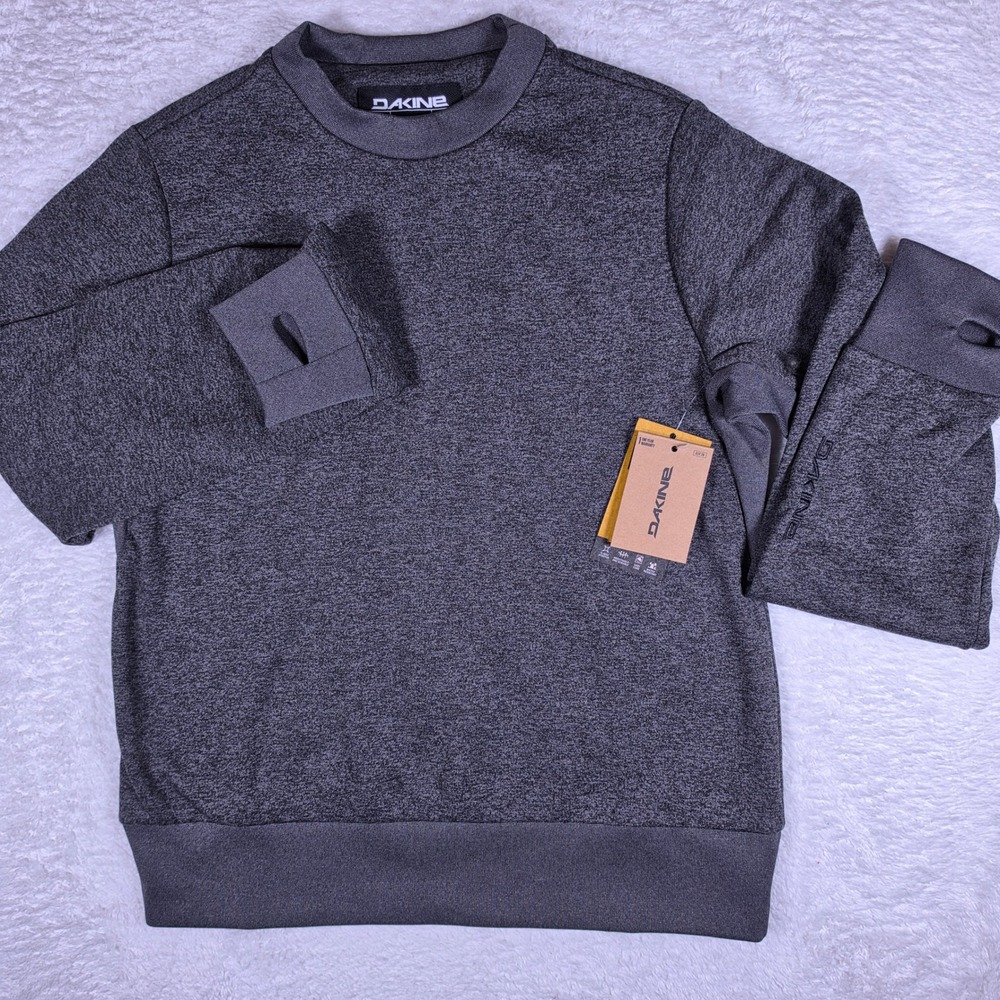 NEW Dakine Liberator LW Crew men XS Black Heather L/S Thumbhole W380DAK0002